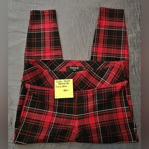 Torrid Red and Black Checkered Pants
